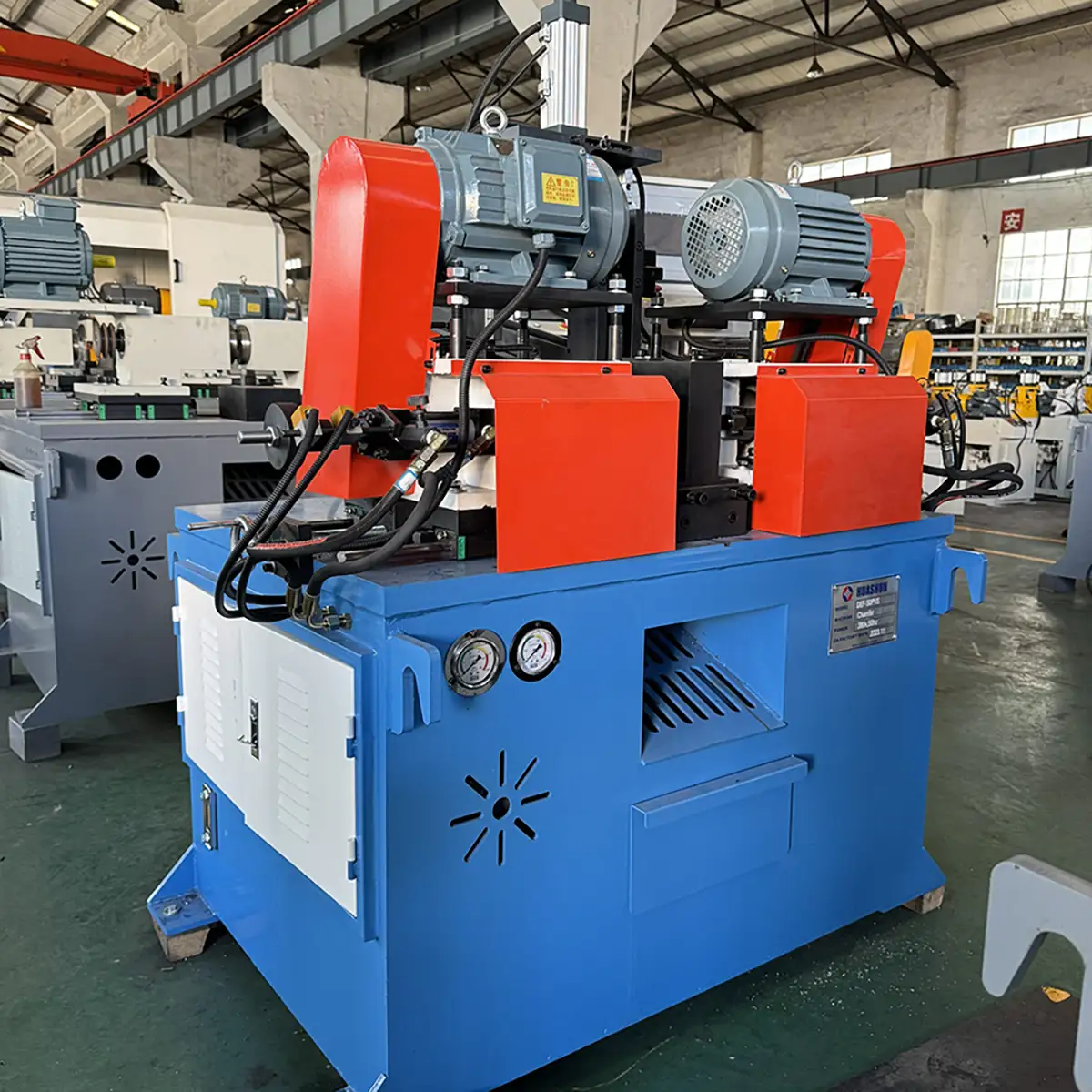 DEF 50PVS Double head Hydraulic Chamfering Machine for short tube and rod end chamfer