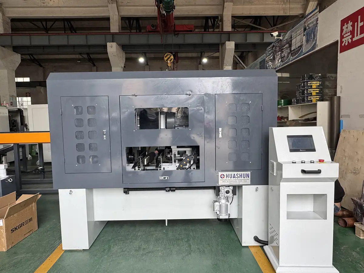 DEF 80CNC Double head CNC Tube Chamfering Machine for steel pipe double‑end chamfer preparation